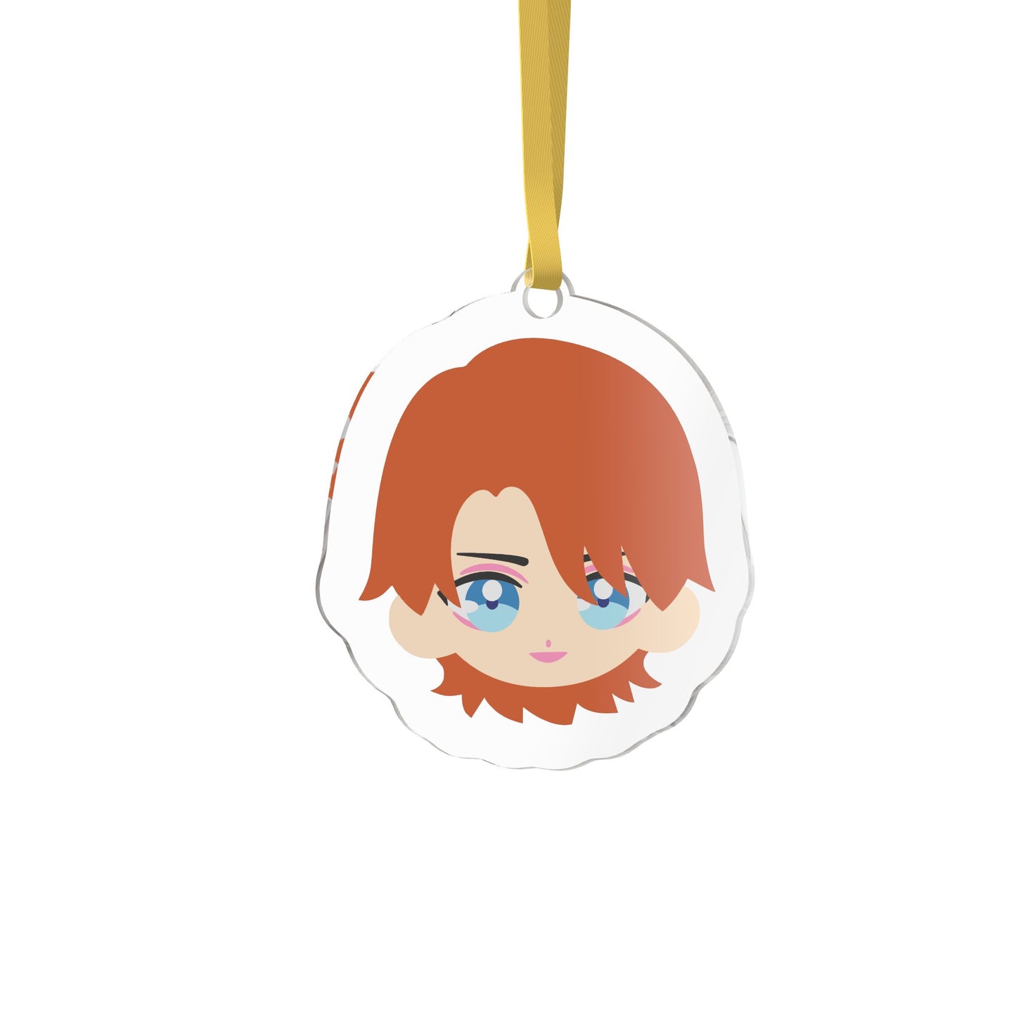 Red-Head Anime Character Custom Shaped Ornament