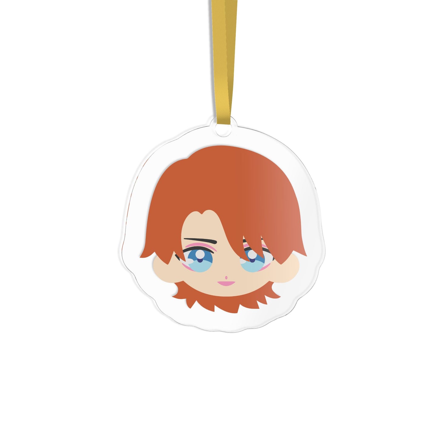 Red-Head Anime Character Custom Shaped Ornament