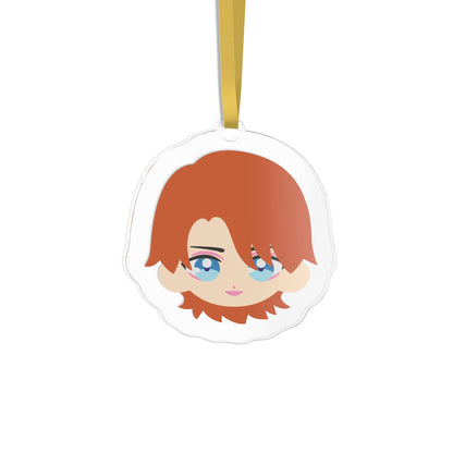 Red-Head Anime Character Custom Shaped Ornament