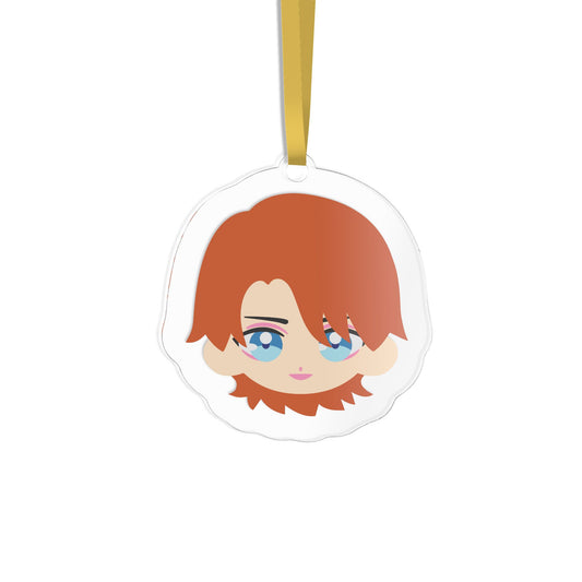 Red-Head Anime Character Custom Shaped Ornament