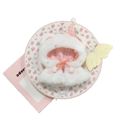 ぬい次郎 もこもこフード付き ぬい服 レースアップ コスチューム 推し活 ぬい撮り [並行輸入品]