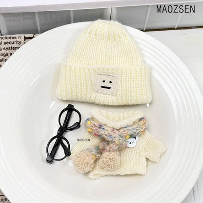 ぬい次郎 スマイルタグ付き ニット帽 ぬいぐるみ用 もこもこ 帽子 着せ替え 推し活 ぬい撮り [並行輸入品]