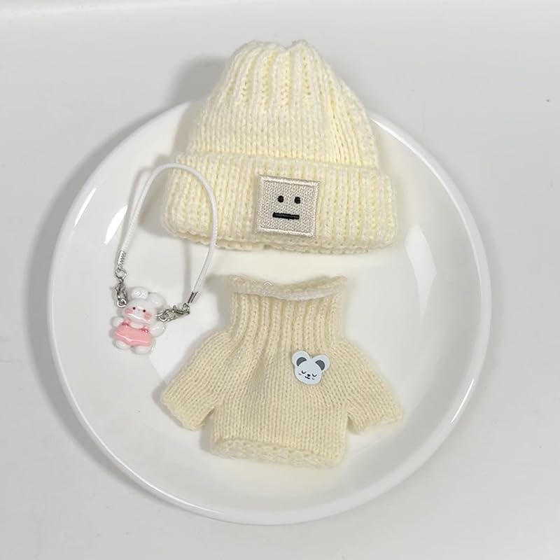 ぬい次郎 スマイルタグ付き ニット帽 ぬいぐるみ用 帽子 かぶりもの 着せ替え 推し活 ぬい撮り [並行輸入品]