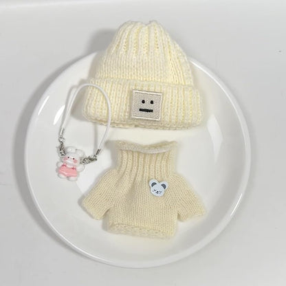 ぬい次郎 スマイルタグ付き ニット帽 ぬいぐるみ用 帽子 かぶりもの 着せ替え 推し活 ぬい撮り [並行輸入品]