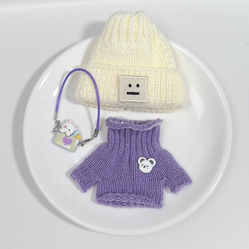 ぬい次郎 スマイルタグ付き ニット帽 ぬいぐるみ用 帽子 かぶりもの 着せ替え 推し活 ぬい撮り [並行輸入品]