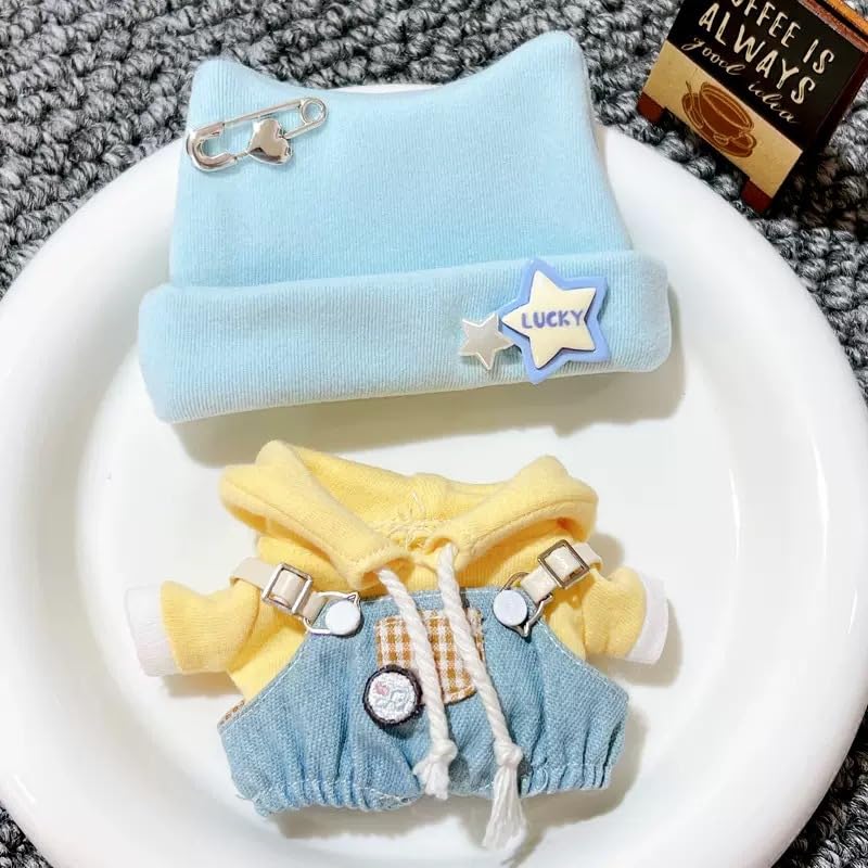 ぬい次郎 カジュアル ぬい服 帽子付き サロペット風 コーデセット 推し活 ぬい撮り [並行輸入品]