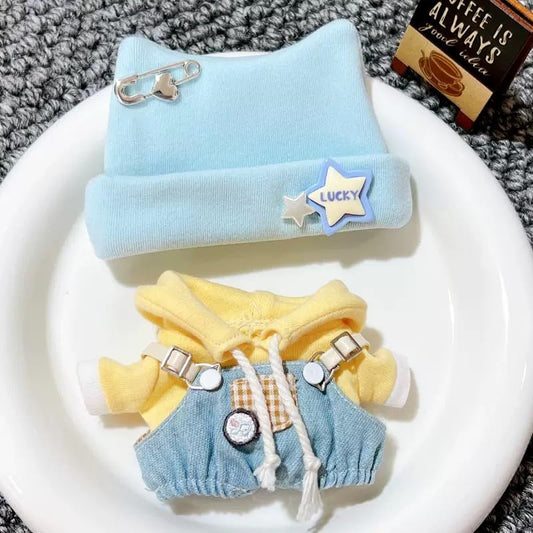 ぬい次郎 カジュアル ぬい服 帽子付き サロペット風 コーデセット 推し活 ぬい撮り [並行輸入品]