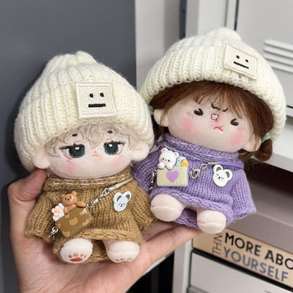 ぬい次郎 スマイルタグ付き ニット帽 ぬいぐるみ用 帽子 かぶりもの 着せ替え 推し活 ぬい撮り [並行輸入品]