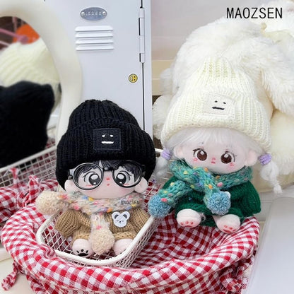ぬい次郎 スマイルタグ付き ニット帽 ぬいぐるみ用 もこもこ 帽子 着せ替え 推し活 ぬい撮り [並行輸入品]