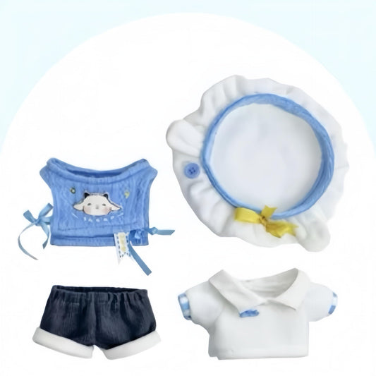 ぬい次郎 セーラー風 ぬい服 フード付き コーデセット 着せ替え コスチューム 推し活 ぬい撮り [並行輸入品]