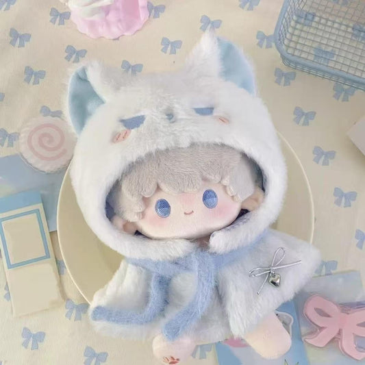 ぬい次郎 猫耳フード付き ケープ ぬい服 もこもこ かぶりもの 着せ替え コスチューム 推し活 ぬい撮り [並行輸入品]