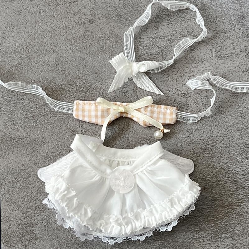 ぬい次郎 天使風 ぬい服 レーススカート リボン付き 着せ替え コスチューム 推し活 ぬい撮り [並行輸入品]