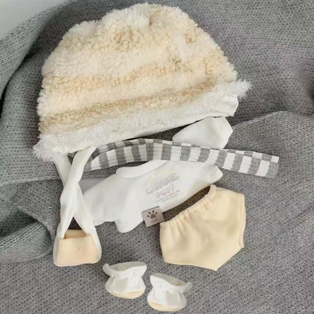 ぬい次郎 もこもこ帽子付き ぬい服 カジュアル コーデセット 推し活 ぬい撮り [並行輸入品]