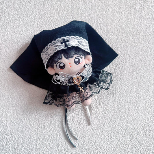 ぬい次郎 ゴシック風 フード付きケープ ぬい服 レース風 かぶりもの 着せ替え 推し活 ぬい撮り [並行輸入品]