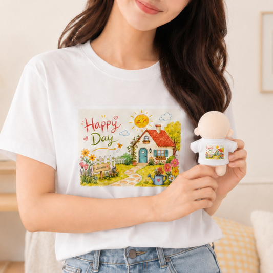 ぬいちゃんとペアルックTシャツ